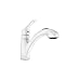 Moen CA87316W One-Handle Low Arc Pullout Kitchen Faucet, Glacier