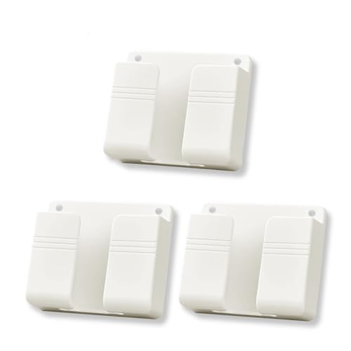 3 Piezas Soporte Teléfono Pared, Soporte Pared Adhesivo Teléfono, Soporte Pared Movil Montado, Soporte Teléfono Móvil Pared, para Control Remoto, Soporte de Pared para Teléfono Móvil (Blanco)