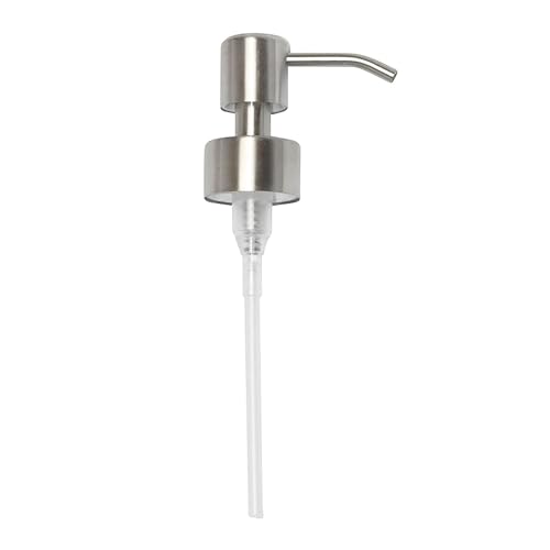 Kapitan Edelstahl Seifenpumpe, Pumpkopf, Ersatzpumpe für 28 mm Gewinde Flasche Seifenspender (1, gebürsteter Edelstahl)