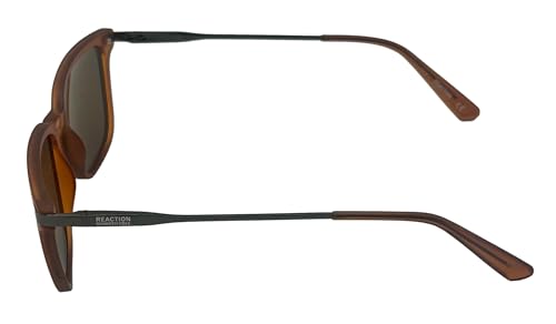 Kenneth Cole Reaction Mens Matte Crystal Beige Plastic Sunglass, KC1400 47F4