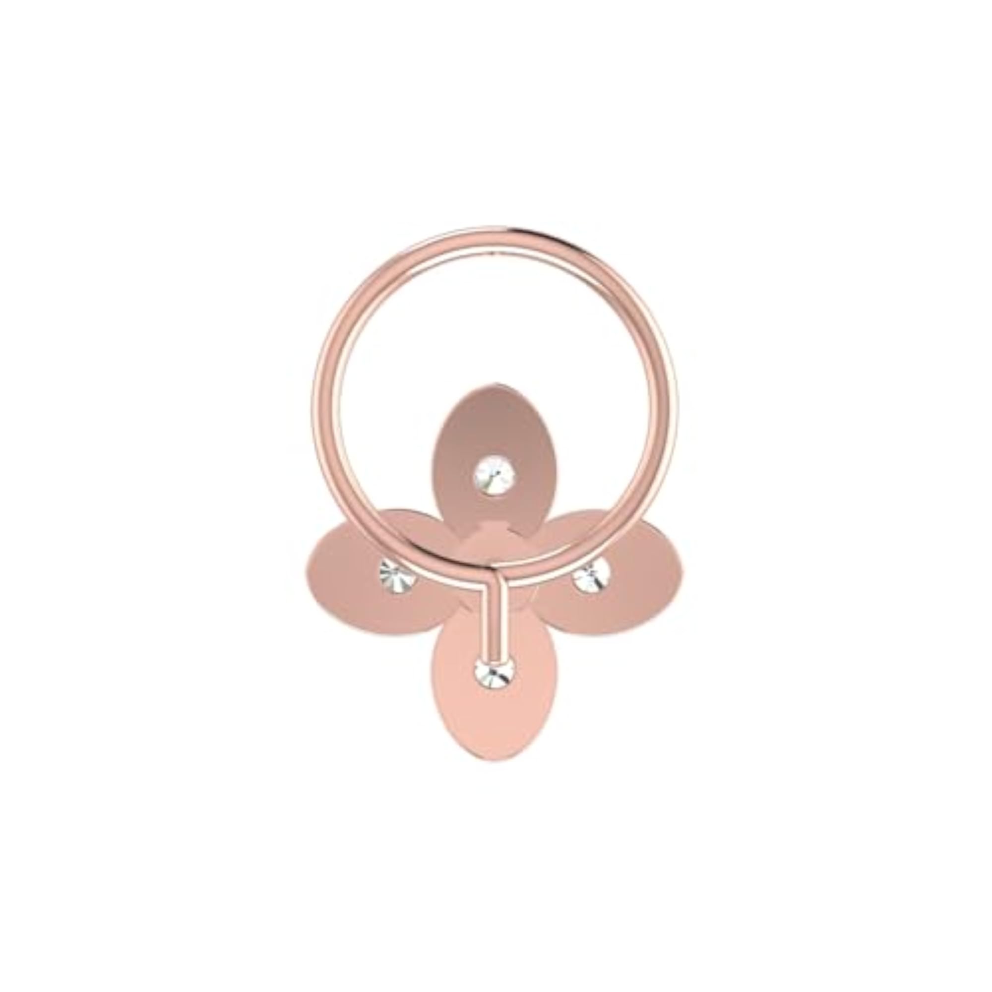 Women's 14Kt Rose Gold Stud Nosering, Elegant