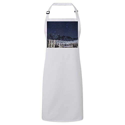 Tablier cuisine blanc pour préparer vos repas d'hiver en famille