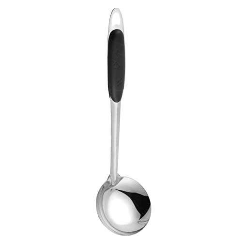 ABOOFAN Hangable Stainless Steel Soup Spoon Thickened Long Handle Hot Pot Spoon for Home and Restaurant Use with Resistant Design for Cooking and Serving