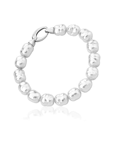 Majorica Barroco - Pulsera de Plata de Ley con Perla