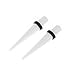 Memsion Ear Stretching Kit Gauges for Ears 54 Pieces 14G-00G Ear Gauges Expander Set Acrylic Ear Spiral Tapers and Plugs Body Earring Piercing Kits White