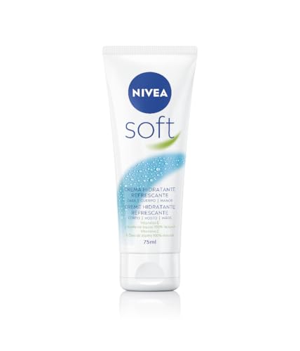 NIVEA Soft (1 x 75 ml), crema multiusos con aceite de jojoba y vitamina E, crema hidratante intensiva para el cuidado de la piel de cara, cuerpo y manos, sin parabenos