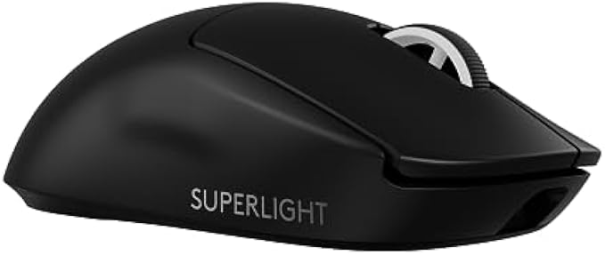 Logitech G PRO X SUPERLIGHT 2 LIGHTSPEED Wireless Gaming Mouse, 4K Polling, Lightweight, LIGHTFORCE Hybrid Switches, HERO 2 Sensor, 32,000 DPI, 5 Programmable Buttons, USB-C Charging, PC & Mac - Black