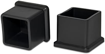 Flyshop 8Pcs Patio Chair Leg Caps Non-Scratch PVC Chair Leg Floor Protectors Square Furniture Table Covers, 7/8" x 7/8", 22 x 22mm