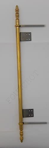 Fiche laiton poli à lames - Entraxe lacets : 320 - Entraxe lacets et lames : 256 - Longueur totale : 452 mm - DUBOIS