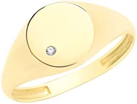 9k Yellow Gold Men/Women Signet & Sove...