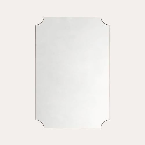 Image of TEHOME Oil Rubbed Bronze Bathroom Vanity Mirror, Dark Bronze Asymmetrical Bathroom Mirrors, 24x36''
