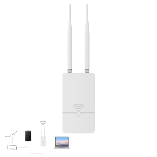Outdoor Starlink WiFi Extender for Starlink Gen 3 Router, Starlink Signal/WiFi Repeater, 300Mbps 0.3KM Signal Coverage, IP65 Waterproof, Up to 56 Devices for Farm/Yard/RV