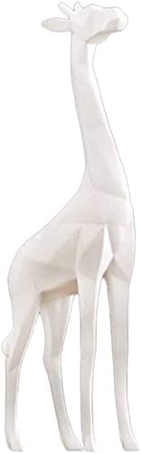 Figuras de jirafa con diseño de jirafa, adornos para bodas, cumpleaños, decoración del hogar, color blanco