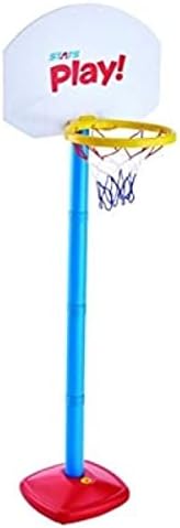Stats Adjustable Basketball Set for 3+ years with Ball & Pump, Multicolor, AD19833