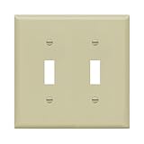 Enerlites 8812-I Toggle Light Switch Wall Plate, Ivory (2-Gang)