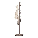 COVAODQ Coat Rack Freestanding, Coat Tree stand with 7 Hooks for Hallway Bedroom Office Natural Wood...