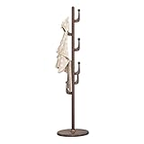 COVAODQ Coat Rack Freestanding, Coat Tree stand with 7 Hooks for Hallway Bedroom Office Natural Wood...