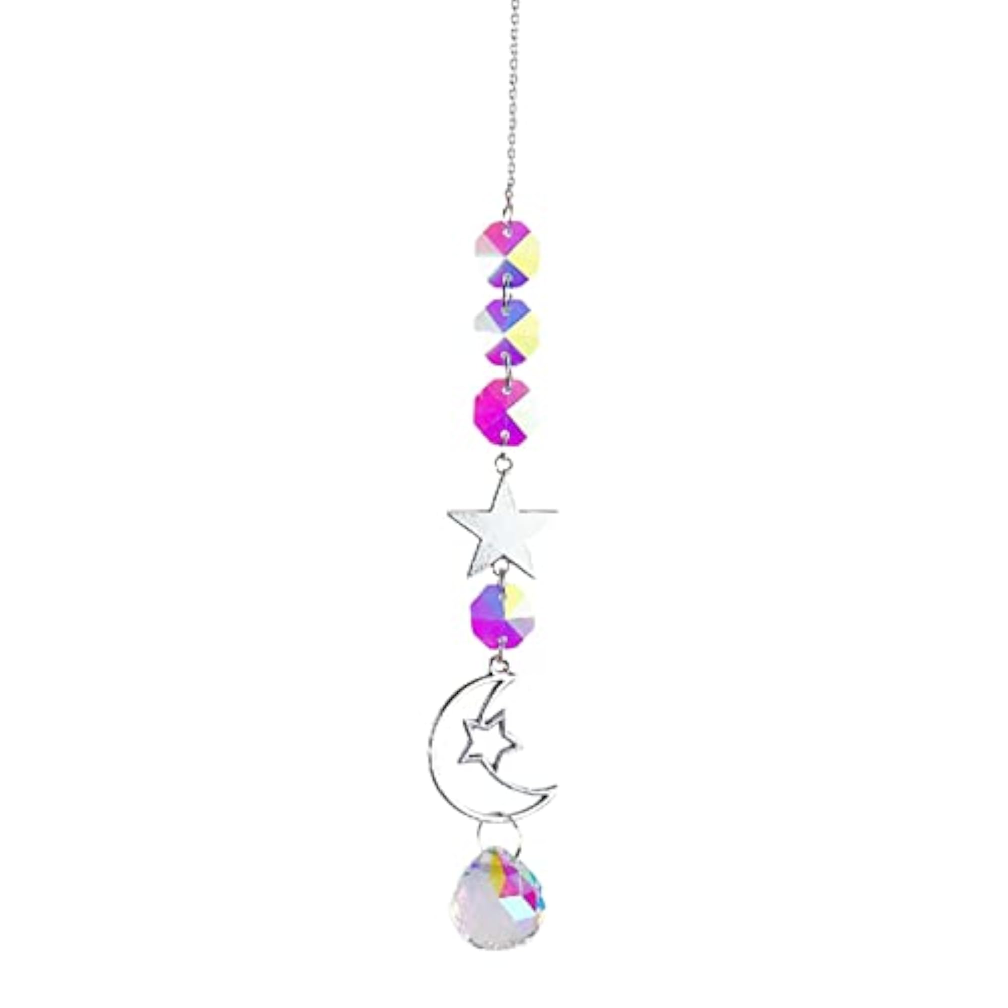 2x Crystal Wind Chime Hanging Sparkling Handmade Prisms