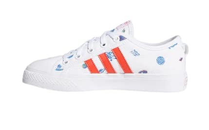 adidas Originals Nizza (Big Kid) White/Bright Red/Focus Blue 7 Big Kid M3