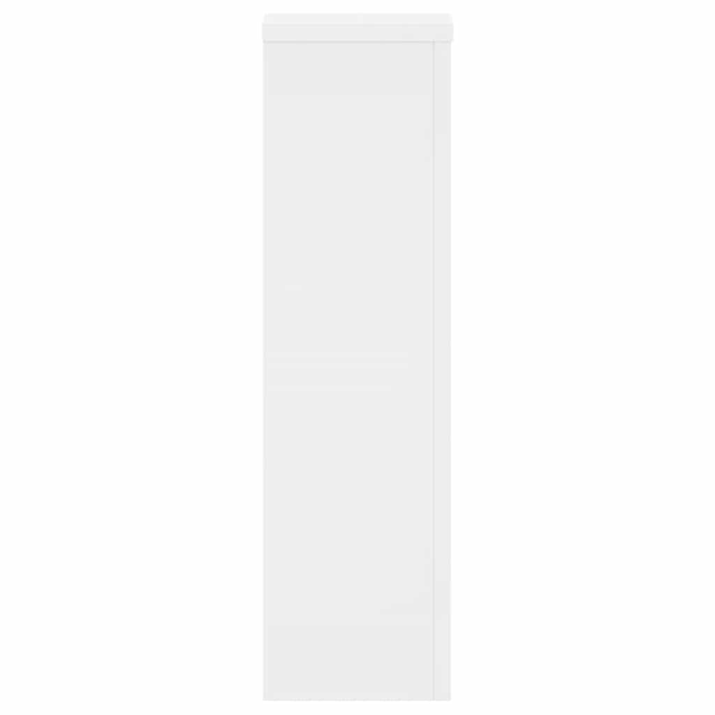 Stojak na rośliny 2 szt. biały 17 x 17 x 60 cm materiał drewnopochodny | Stabilna płyta wierzchnia, odporna na wilgoć, łatwa do czyszczenia, pusta wypełniana piaskiem, w zestawie uchwyt ścienny