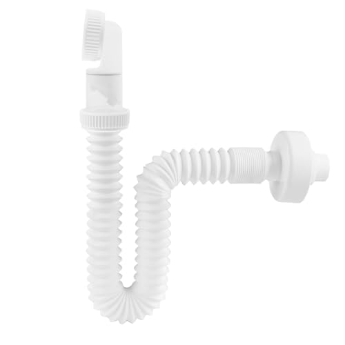Tubería de drenaje del fregadero - 360 ajustable, prueba de fuga para drenaje, conector flexible con diseño anti trucos duradero, ducha marina, jardín, baño, lavandería, casta rodilla, lavabo,