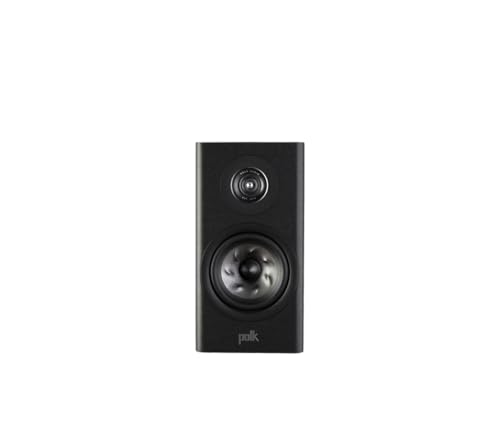 Image of Polk Reserve R100 Bookshelf Speaker for Home Theater Audio & Home Stereo Speakers, 1 inch Pinnacle Ring Tweeter & 5.25 inch Turbine Woofer, Hi-Res, Dolby Atmos & IMAX Enhanced, Wall Mountable, Black