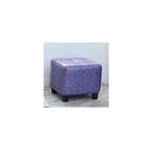 Tabouret à Chaussures carré violet taro pour optimiser votre entrée - 2