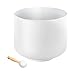 VEVOR Crystal Singing Bowl, 8-inch F Note Heart Chakra Singing Bowl, Frosted Quartz Singing Bowl with Rubber Mallet and O-Ring, Perfect for Meditation, Yoga, Sound Baths, Sound Healing