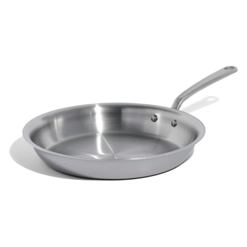 Made In Cookware - 12-Inch Stainless Steel Frying Pan - 5 Ply Stainless Clad - Professional Cookware - Crafted in Italy - Induction Compatible