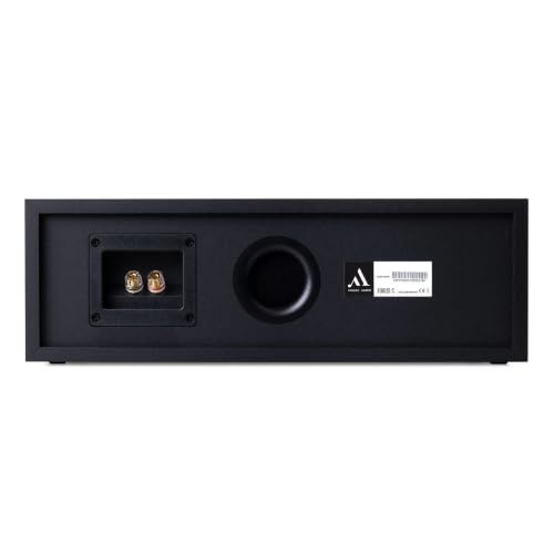 Image of Argon Audio Forus Center Channel Speaker for Home Theatre, Passive 2-Way Hi-Fi, Dual 4 Inch Woofers with Soft Dome Tweeter, 4 Ohm, Shelf Mount Centre Speaker, Black