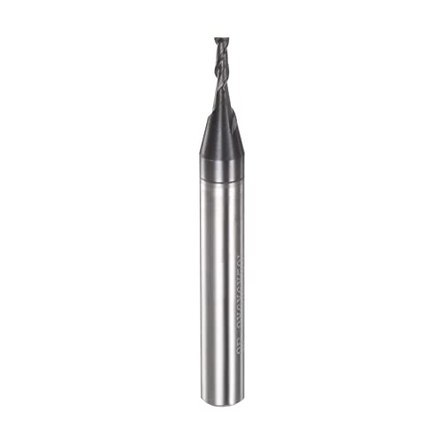 Image of HARFINGTON Square End Mill 2mm x 6mm Cutting 6mm Shank Micro Grain Solid Carbide AlTiN Coated 2 Flutes Milling Bit Cutter for Alloy Hardened Steel Aluminum