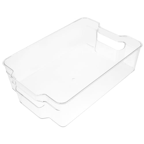 KICHOUSE Rolling Beverage Rack Beverage Holder for Fridge Plastic Convenient Soda Holder Transparent Soda Can Storage Bin