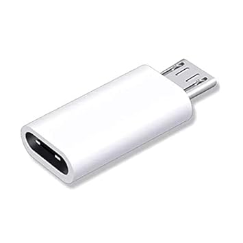 DUETMI USB 3.1 Type C Female to Micro USB Type B 2.0 Male Data Sync Adapter and Without Cable Charging Connector for Smartphones and Tablets (Multicolor)