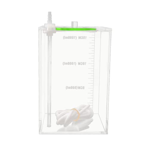 Image of Aquarium Choice Acryli Made Liquid Storage Bucket Dosing Pump Reservoir Container (4.25 * 4.25 * 6.5 Inch;1500ml /1.5L（Green Version)