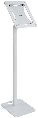 Displays2Go Floor Standing Tablet Header, Steel, Aluminum, Abs Plastic – White (Ipproevrf) #TOP1