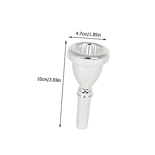 Embouchure tuba 14mm argentée résolvant les pertes d'air de jeu - 2