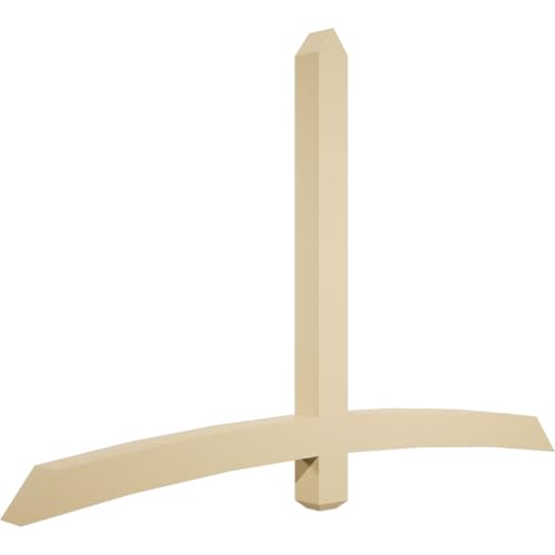 72"W x 48"H x 4"D x 4"F, 16/12 Pitch, Bellingham Signature Urethane Gable Bracket, Primed Tan