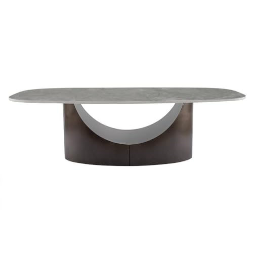 Image of Wakefit Colombian Coffee Table I Marble Finish I Vitrified Tile Top I Omani Grey
