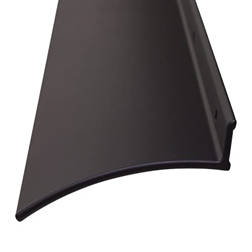 Barzen, Door Rain Drip Guard, 76 inches Long, Dark Bronze (Black) Aluminum