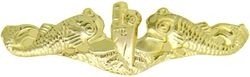 MilitaryBest Navy Gold Submarine Dolphins Lapel Pin (3/4
