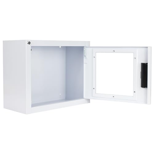 Image of Standard, Alarmed AED Cabinet, Compact. Fits Many Defibrillators on The Market. Measures 11.63 inch H x 14.75 inch L x 6.75 inch D. Essential Storage for Indoor AEDs.