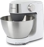 Kenwood Prospero+ KHC29.H0WH Küchenmaschine, 4,3 l Edelstahl Schüssel, 1000 Watt, inkl. 9-teiligem Zubehör-Set mit Zerkleinerer, Acryl-Mixaufsatz, Zitruspresse und mehr, Weiß