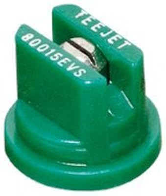 TeeJet TP80015EVS Even Flat Fan Visiflo Spray Nozzle - 80Â° - 0.15 GPM - Green (Pack of 12)