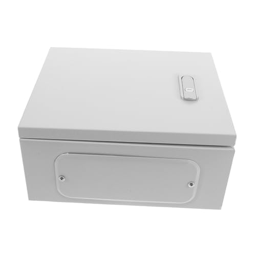 Gadpiparty Outdoor Weatherproof Electrical Junction Box with Lock – Wall-mounted Metal Distribution Enclosure 30x25x14cm for Outdoor Cable Protection and Electrical Projects