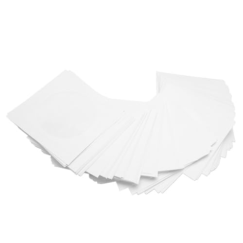 EZBUYGO DVD�X���[�u 8cm �z���C�g�~�j�f�B�X�N ��p 100 ���Z�b�g �y�[�p�[�X���[�u �������t�� �����^�C�v �������݉\ �f���v���P�[�^�[ �R�s�[�p �h�o ���h�~ CD DVD MD ���[�P�[�X