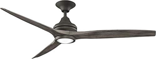 Spitfire - 3 Blade Ceiling Fan with Light Kit-13.7 Inches Tall and 60 Inches Wide-Matte Greige Finish-Weathered Wood Bla