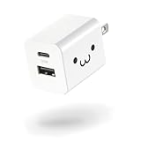 エレコム 充電器 コンセント USB-C USB-A 2ポート 20W PD対応 折りたたみ式プラグ しろちゃん EC-AC12020WF