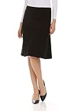 Kiki Riki Women's Cotton A-line Spandex Skirt Black Large