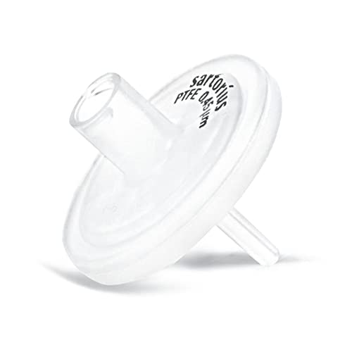 Image of Sartorius 17559-Q Minisart Filter, Polytetrafluoroethylene, Small Spike Outlet Filter, 0.45 um, 15 mm (Pack of 500)