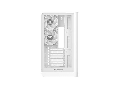 Image of Thermaltake View 390 TG; Mid Tower; 2x120mm CT PWM Fans Included; 360mm Radiator Support; 460mm GPU Clearance; Hidden Connector Support; Rotatable PCIe Slots; Snow; CA-11F-00M6WN-01